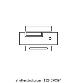 printer, text icon. Simple thin line, outline vector of Text editor icons for UI and UX, website or mobile application