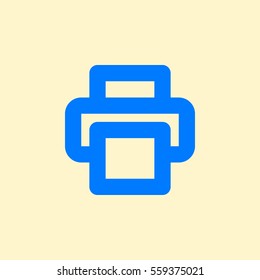 Printer thick line icon, outline vector sign, linear simple pictogram. Print document symbol, logo illustration