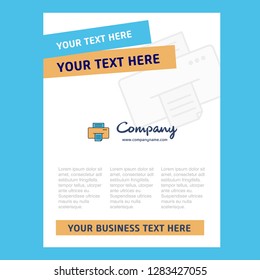 Printer Title Page Design for Company profile ,annual report, presentations, leaflet, Brochure Vector Background