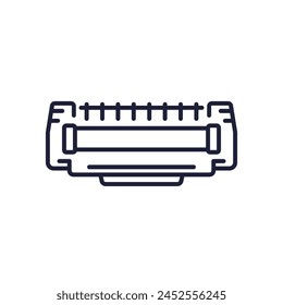 printer toner cartridge icon, line vector