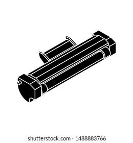 Printer toner cartridge isolated. ink Laser Jet printer