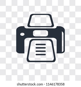 Printer tool vector icon isolated on transparent background, Printer tool logo concept