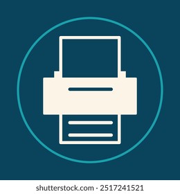 Printer trendy icon regal abstract vector illustration colorful artwork lovely design.eps