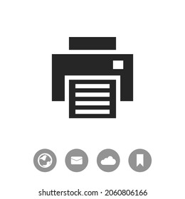 Printer vector black simple icon