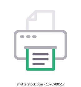 printer vector color line icon 