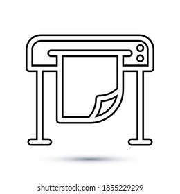 Printer vector design with editable stroke. Eps 10 vector illustration.