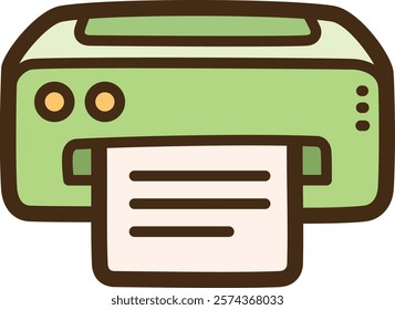 Printer vector doodle illustration and graphic