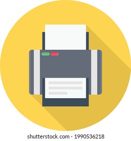 printer vector flat colour icon