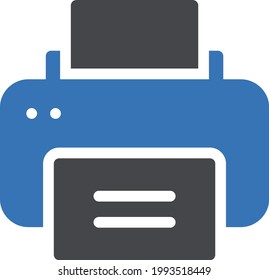 printer vector glyph colour icon