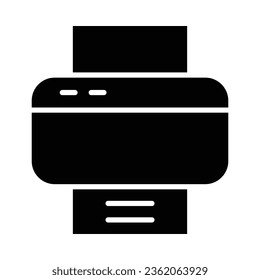 Icono De Glifo Vector De Impresora Para Uso Personal Y Comercial.

