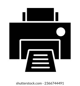 Printer Vector Glyph Icon For Personal And Commercial Use.
