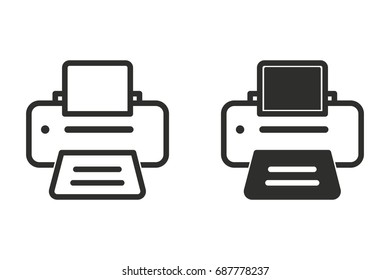 Printer Vector Icon Black Illustration Isolated Stock Vector (Royalty ...