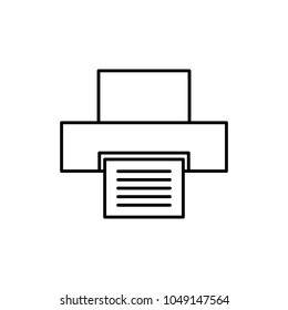 Printer vector icon, document printing symbol. 
