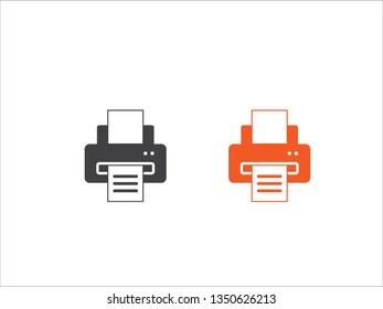 Printer vector icon, document printing symbol isolated on background.