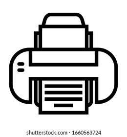 Printer vector icon, document printing symbol. Modern, simple flat vector illustration for graphic, website, mobile app, ui and ux. Set C.