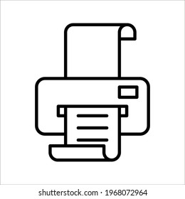 Printer vector icon, document printing symbol. Modern, simple flat vector illustration for web site or mobile app on white background. color editable