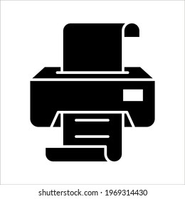 Printer vector icon, document printing symbol. Modern, simple flat vector illustration for web site or mobile app on white background. color editable