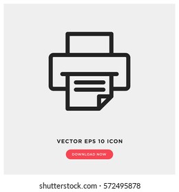 Printer vector icon, document printing symbol. Modern, simple flat vector illustration for web site or mobile app