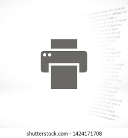 Printer vector icon eps 10 , Lorem ipsum Flat design