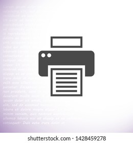 Printer vector icon eps 10 , Lorem ipsum Flat design
