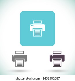 Printer vector icon eps 10 , Lorem ipsum Flat design