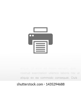 Printer vector icon eps 10 , Lorem ipsum Flat design