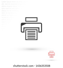 Printer vector icon eps 10 , Lorem ipsum Flat design