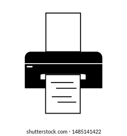 Printer vector icon. Flat icon symbol printing tool
