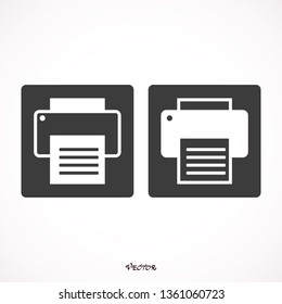 Printer vector icon. Illustration isolated for graphic and web design.