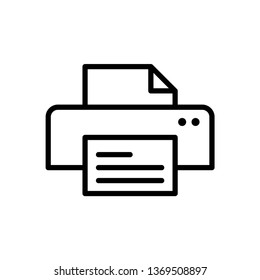 Printer vector icon. Illustration isolated for graphic and web design.