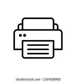 Printer vector icon. Illustration isolated for graphic and web design.