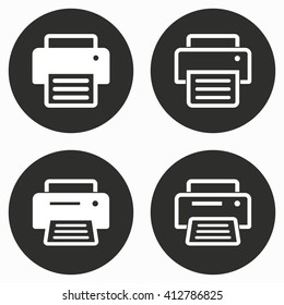Printer vector icon. Illustration isolated for graphic and web design.
