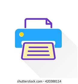 Printer    vector icon. Illustration isolated for graphic and web design.