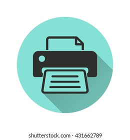 Printer vector icon. Illustration isolated for graphic and web design.