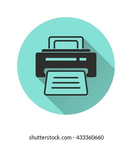 Printer vector icon. Illustration isolated for graphic and web design.