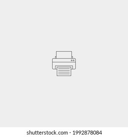 Printer vector icon illustration sign