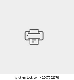 Printer vector icon illustration sign