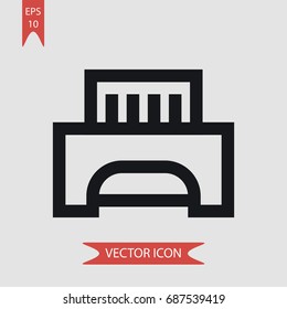 Printer vector icon, illustration symbol