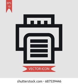 Printer vector icon, illustration symbol