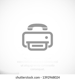Printer  vector icon  , lorem ipsum Flat design