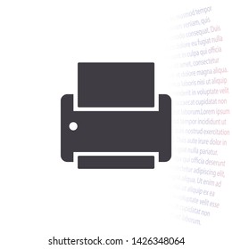 Printer Vector icon . Lorem Ipsum Illustration design