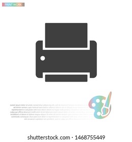 Printer Vector icon . Lorem Ipsum Illustration design