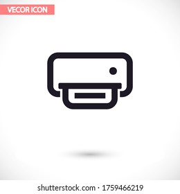 Printer vector icon , lorem ipsum Flat design