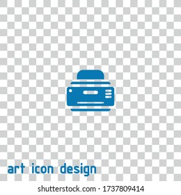 printer vector icon on isolated background