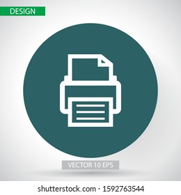 Printer vector icon on a white background. Vector illustration icon. for printing office paper