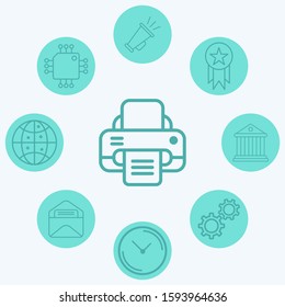Printer vector icon sign symbol