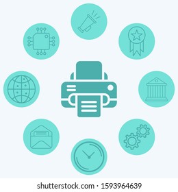 Printer vector icon sign symbol