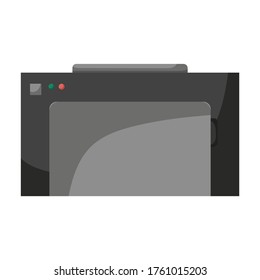 Printer vector icon.Cartoon vector icon isolated on white background printer.