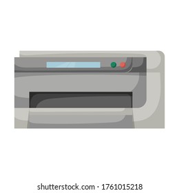 Drucker, Vektorsymbol.Cartoon, Vektorsymbol einzeln auf weißem Hintergrund.
