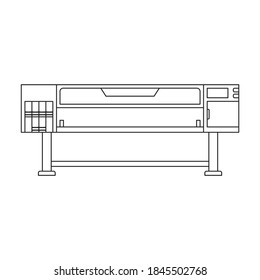Printer vector icon.Outline vector icon isolated on white background printer.